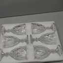 SOUJOY 6 Pack Glasses Goblet, 10oz Vintage Embossed Glass Cup, Beverage Stemmed Party Wine Glasses for Soda, Juice in Bars, Restaurants, Home