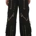 GSGGIG Men's Techwear Hiphop Streetwear Rock Punk Gothic Pants Sport Riding Casual Harem Track Cargo Pants SK014Y Black 34