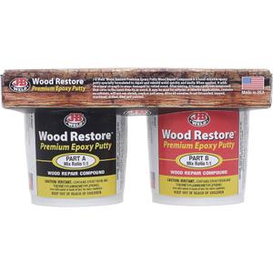 J-B Weld 40006 Wood Restore Premium Epoxy Putty Kit - 32 oz.