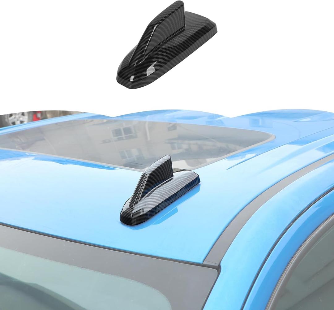 RT-TCZ Roof Antenna Cover Trim Decoration Exterior Accessories for Chevy Silverado/Suburban/Tahoe 2019-2024,for GMC Yukon/Sierra 2019-2024,Black Carbon Fiber