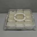 Big Snackle Box Container, Divided Snack Serving Tray with Lid and Handle 12 Compartment Portable Snack Box, Clear Storage Organizer for Fruit Candy Nuts-Perfect for Road Travel Party (1 Pack)