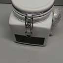 Ceramic Coffee Canister with Airtight Lid and Scoop, Large 78 Fl Oz / 2.3 L Kitchen Food Storage Container Jar for Grounds Coffee, Beans, Tea, Sugar, Flour, Cereal, Nuts, Cookie, White