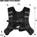 POWER GUIDANCE Weighted Vest for Men & Women with Reflective Stripes,Adjustable Workout Vest for Running, Jogging, Walking & Strength Training, Comfortable Rucking Weight Vest (15lbs)