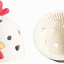 2PCS Silicone Egg Brush Cleaner, Multipurpose Vegetable and Fruit Scrubber Tool for Fresh Eggs, Egg Washer Cleaning Brush Egg Cleaner for Fresh Eggs (White)