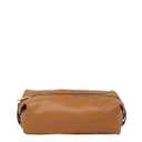 Sylune Classic Makeup Bag - Pebbled Faux Leather Travel Cosmetic Organizer, Water-Resistant Toiletry Bag with Handle, Luxury Gift for Women (Camel Brown)