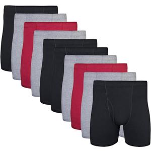 Gildan Men's Underwear Covered Waistband Boxer Briefs, Multipack, Black/Garnet/Graphite (5-pack) XX-Large
