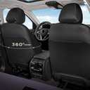 Coverado Car Seat Covers Full Set, Luxury Leather Car Seat Covers, Automotive Front and Rear Mesh Seat Covers, Full Set 5 Seats, Purple&Black Seat Covers for SUV Sedan Truck