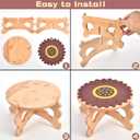 Drink Dispenser Stand, Beverage Dispenser Stand and Plant Stand, Fit Max 7.87 Inch Diameter of Glass Drink Dispenser, Plant Pot, Water Jugs, Water Pitcher and Containers, Natural Bamboo Wood