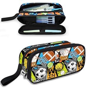 Fitvc Large Pencil Case for Boys, Sports Boys Pencil Pouch for Kids Teens School, Large Capacity Pencil Box Marker Organizer for School