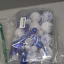 48PCS Royal Blue & Silver Christmas Ball Ornaments for Jewish Hanukkah Decorations 10 Styles Xmas Baubles Ornaments Christmas Tree Hanging Ball