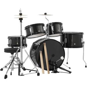 Full Size Complete 5-Piece Full Size Drum Set for Beginners & Teens | Includes Adjustable Throne & Cymbal, Complete 5-Piece Kit