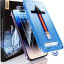 MAGIC JOHN 2 Pack for iPhone 14 Pro 6.1 inch Tempered Glass Screen Protector, Auto Dust-Elimination Installation, Bubble Free, Dynamic Island Compatible, HD Clear, Easy Installation