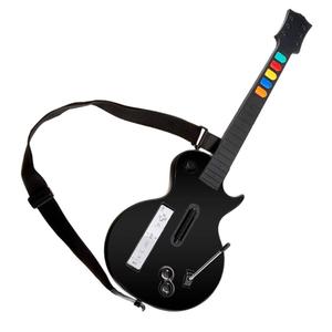 DOYO Wireless Wii Guitar Hero Controller Compatible with Guitar Hero and Rock Band 2 & 3 Games with Strap (Excludes Rock Band 1), Black