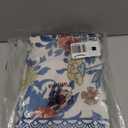 patdrea Designer Small Blue Tablecloth for Square Table,Vintage Linen with Leaves and Floral Pattern Tablecloths,Farmhouse Decor Cover for Kitchen Dining,Christmas,Thanksgiving,55"x55"-Ivar a