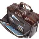 Augus Leather Briefcase for Men 16'' Laptop Messenger Bag
