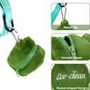 2 x Dog Poop Bag Holder, Cute Poop Bags Dispenser with Metal Clip, Doggie Waste Bag Dispenser for Leash, Green