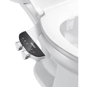 ANNWA Bidet Attachment for Toilet Seat NonElectric Bidet Hot and Cold Water Bidet Attachment Toilet Adjustable Water Temperature​ Posterior/Feminine Wash Dual Retractable Nozzle(AMUSTT18N)