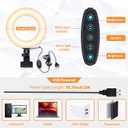Video Conference Lighting Kit, Ring Light Clip on Laptop Monitor with 5 Dimmable Color & 5 Brightness Level for Webcam Lighting/Zoom Lighting/Remote Working/Self Broadcasting and Live Streaming, etc.