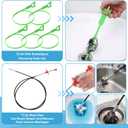 8 Pcs High Pressure Toilet Plunger Kit for Sink Shower Kitchen Clog, Silver