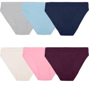 Fruit of the Loom Women's Beyondsoft Underwear, Super Soft Designed with Comfort in Mind (Size 8, Bikini - Modal - 6 Pack