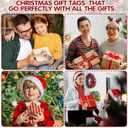 2 x Christmas Tags for Gifts, 15 Designs Kraft Paper Christmas Gift Tags with String Hanging Name Tag Labels for Christmas Gift Wrap, DIY Arts and Crafts, Christmas Party(2 x 3.5 Inch)