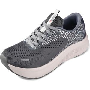 JACKSHIBO Wide Toe Box Shoes Women Arch Support Wide Sneakers for Running Walking Athletic Tennis Orthopedic Plantar Fasciitis Workout with Thick Cushion Zero Drop Sole Width Shoes (8.5 Wide, Grey)