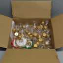 30 Pieces Christmas Booze Balls, Christmas Tree Hanging Ornaments Clear Plastic Fillable Bulbs Pendant Ball with Screw Caps and Ribbons for Christmas Home Party Decor (Silver)