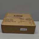 Sakugi Over The Sink Dish Drying Rack - Adjustable 2 Tier Large Capacity Stainless Steel Drainer with Cutlery & Utensil Holders, Kitchen Storage & Organization, 30"-33.9" L x 11" W x 21.5" H, White (Standard - 3 Baskets)