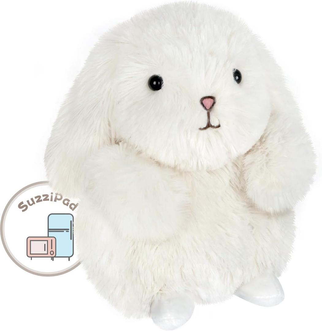 Bunny Stuffed Animal, Microwavable Heating pad for Anxiety Relief, Rabbit Plush for Bedtime, Cuddle, Companion, Warmer Plushies, Stress Relief Packages for Women & Girls, Unscented, 8inch, 1.3 lbs