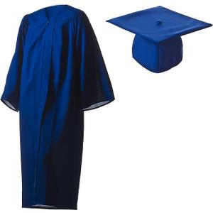 Cap and Gown Set Matte Royal Blue, 48 Inches