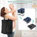 Booster Seat for Dining Table, 3-in-1 Portable Toddler Booster Chair with Safety Buckle, Height Adjustable & Foldable Baby Feeding Seat, Travel High Chair with Storage Pocket - Navy Blue