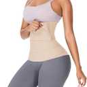 FeelinGirl Waist Trainer for Women Men - Wrap Belt for Stomach Plus Size Tummy (Beige-4meter)