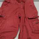 DONGD Mens Cargo Shorts Cotton Relaxed Fit Camouflage Camo Cargo Short (32, Red)