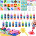 Magic Water Elf Toy Kit, Aqua Fairy Water Gel Kit with 20 Magic Gels, 18 Shape Molds DIY Squishy Maker Kit Make Your Own Squishies Toys Craft Kits Gift for Kids Party Favors