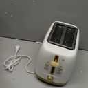 West Bend Timeless 2-Slice Toaster with 7 Browning Levels, Bagel/Waffle/Defrost Settings, High-Lift Lever, Anti-Jam, Easy-Clean Crumb Tray, 2-Slice, White/Gold