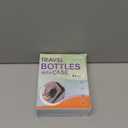 Travel Bottles with Case, 4x2oz TSA Approved, Leak-Proof, Press to Unlock, Compact & Portable Travel Toiletries (Black)