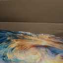 KUNHAAH Wall Art Canvas Painting Big Waves in the Sea 1 Piece Ocean Sunset Huge Waves Nature Picture Poster Print Framed and Stretched Ready to Hang for Living Room Bedroom Artework (58L" x 29W", Golden)