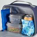 Cool Coolers by Fit & Fresh 2 Pack Soft Ice, Flexible Stretch Nylon Reusable Ice Packs for Lunch Boxes & Coolers, Blue Tye Dye (Standard)