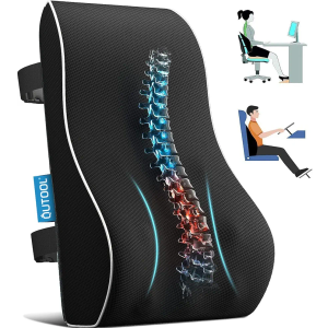 Lumbar Support Inflatable Pillow for Office Chair, Office Home Essentials,Gifts for Mom,Dad, Back Support Pillow for Car, Chair Cushions,Back Pain Relief Improve Posture,Mesh Cover Double Adjustable Straps