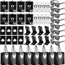 Maxcheck 48 Pcs Groomsmen Gifts Set Groomsmen Proposal Bags with 8 Tuxedo Flask 8 Shot Glasses 8 Poker Card Beer Bottle Opener 8 Sunglasses 8 Bags 8 Pair Socks for Wedding Party