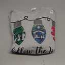 Follow the Light Christ Xmas Light Sweatshirt XL