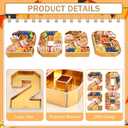 2026 Gold Charcuterie Board Numbers Fillable Cardboard Food Tray | 9.5x 7.5 inch Sturdy Cardboard Numbers, Ideal Graduation Party Decor, Fillable Fruit Candy Display, 2026 Food Trays