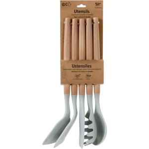 Handy Gourmet ECO Wooden Silicone Utensil 5pc Set in Sage