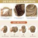 Claw Clip Short Ponytail Messy Bun Hair Piece Bendable Hair Branch Extensions Fluffy Wavy Curly Synthetic Versatile Chocolate Multi Hairpieces