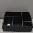 Coffee Pod Holder and Bar Accessories, Wood Station Organizer for Decor, Syrup and Condiment Organizer, Black