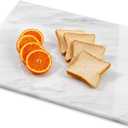 Diflart Natural Marble Stone Cutting Board for Kitchen, 16x20 Inch, White, Marble Slab Pastry Board Large with Non-Slip Feet for Baking, Cheese, Chocolate, Pack of 1 Piece