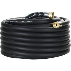 75FT 3/4 Heavy Duty Rubber Garden Hose - 200psi Working, 1000psi Burst - Hot/Cold Water - Five-Layered Braiding for Durability - Versatile for Gardening, Agriculture, Construction(Black)