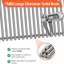 1Pack 28inch Stainless Steel Grill Steel Wire Cooking Grid Rock Grates Replacement Parts for Charbroil 463242715, 463242716 and More,for Lowe's 606682 Nexgrill 720-0882A,BHG 720-0882
