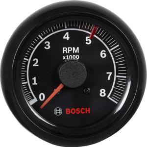 Bosch SP0F000025 Sport II 2-5/8" Tachometer (Black Dial Face, Black Bezel)