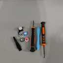 Joystick Replacement for Switch Lite  19 in 1 OEM Analog Stick Thumbstick Parts Repair Tool Kit Accessories with Y00 Triwing Screwdriver, Thumb Caps, Tweezers for OLED JoyCon Joy Con Controller (White)